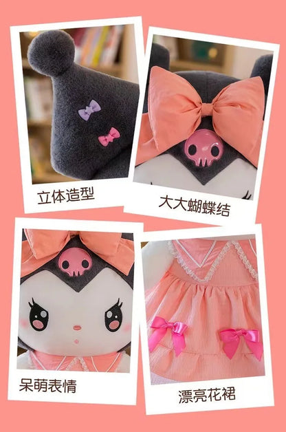 30cm Sanlio Purple Dress Kuromi Stuffed Plush Toy Cute Anime Surrounding Melody Plush Doll Gift for Girlfriend's Birthday