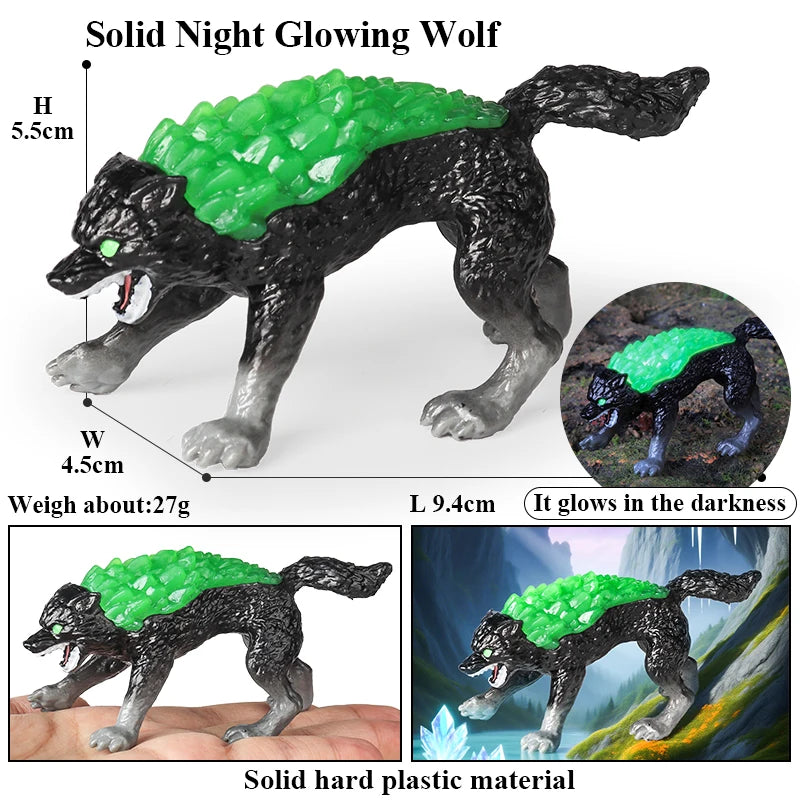 Oenux White Tiger Griffin Cerberus Lion Panther Tree Monster Fire Dragon Dinosaurs Model Action Figures Collection Kid Toy