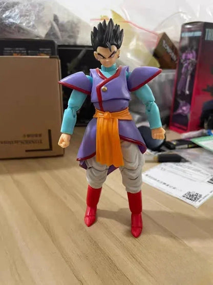 In Stock Dragon Ball Anime Figures Kaioshin Son Gohan Action Figure Supreme Kai God Of Creation Shf Pvc Model Desktop Decoration
