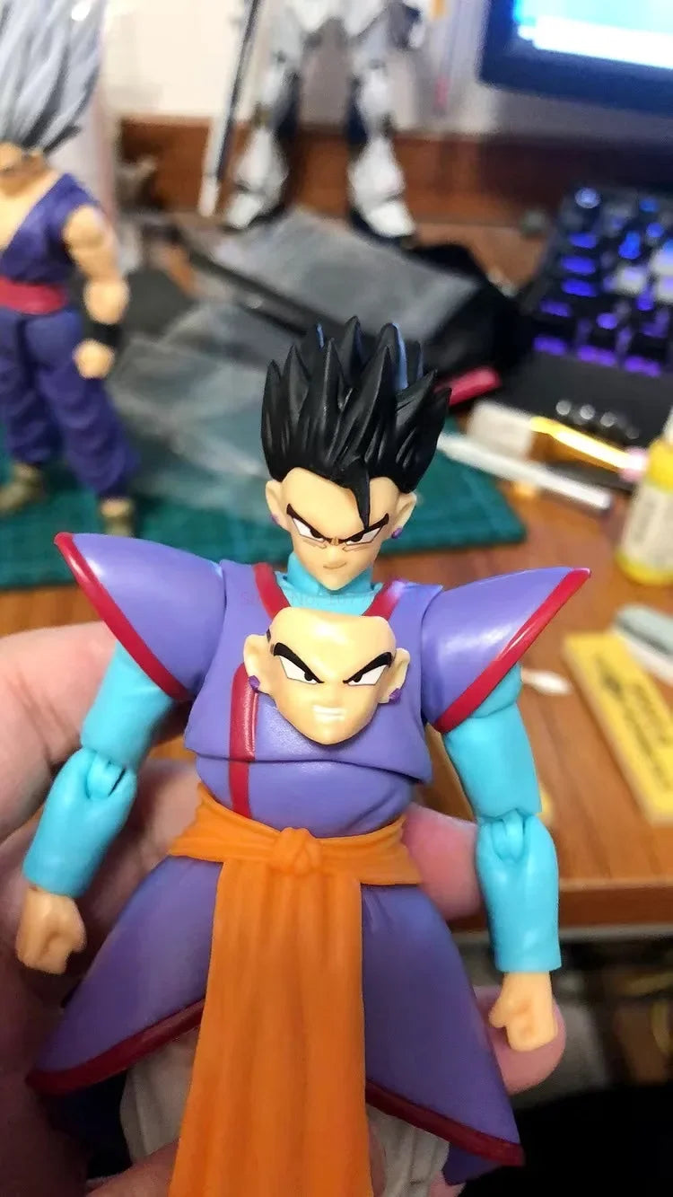 In Stock Dragon Ball Anime Figures Kaioshin Son Gohan Action Figure Supreme Kai God Of Creation Shf Pvc Model Desktop Decoration