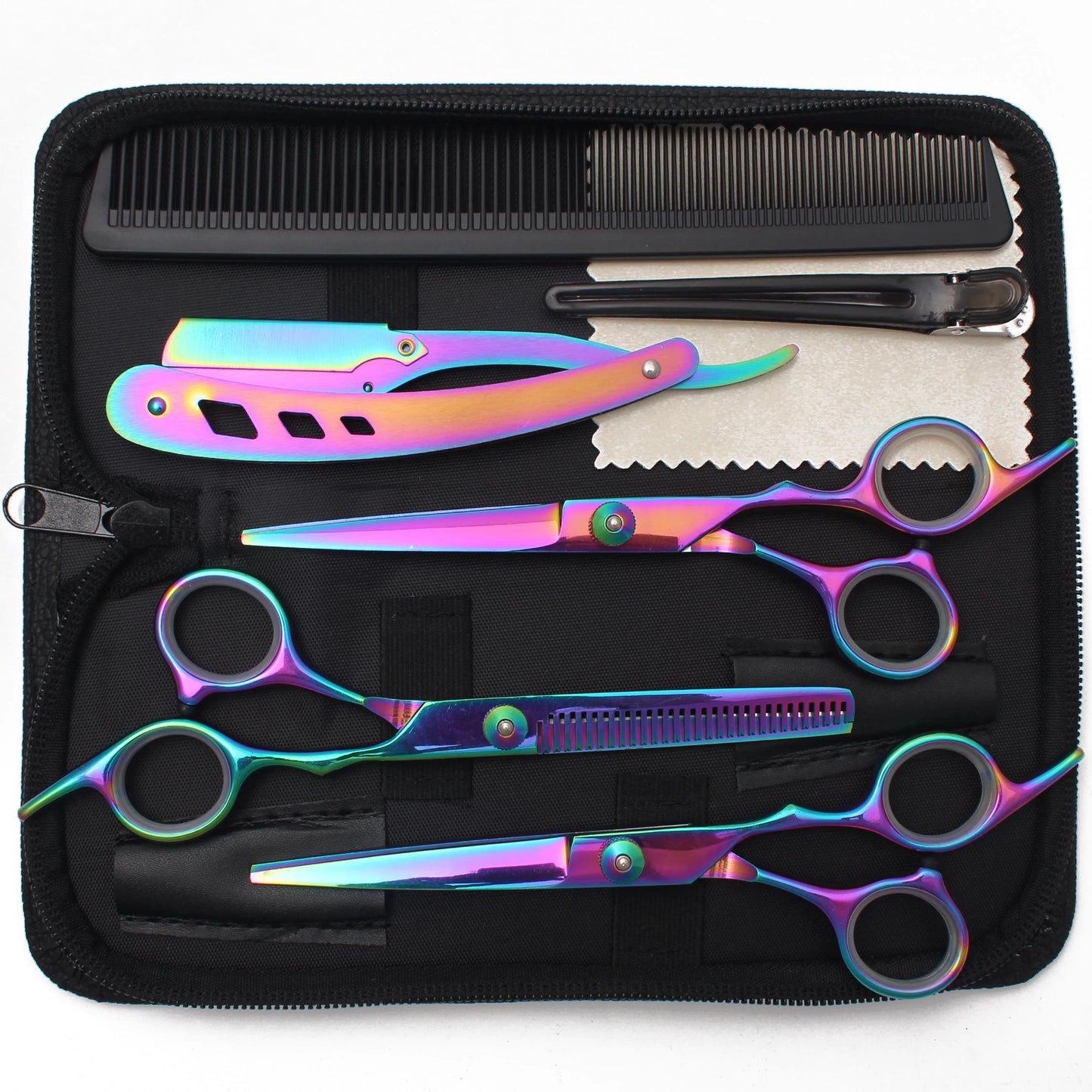 Hairdressing Scissors Black-Gold Hair Scissors Professional 6" JP Stainless Thinning Shears Haircut Scissors Barber Shop C1001