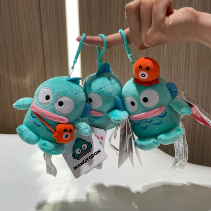 Genuine Sanrio Hangyodon Melody Kuromi Pendant Plush Toys Small Charms Sayuri Model Doll Stuffed Toys Girls Boys Birthday Gifts