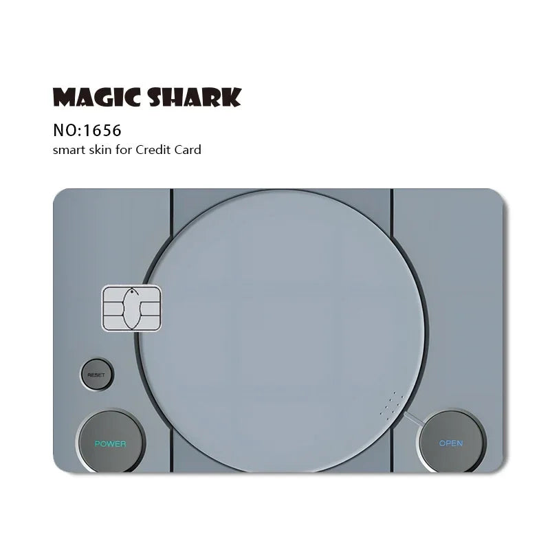 2025 New Magic Shark Anime Money Charge 404 Error ID Game Machine Film Skin Sticker for Debit Bank Credit Card