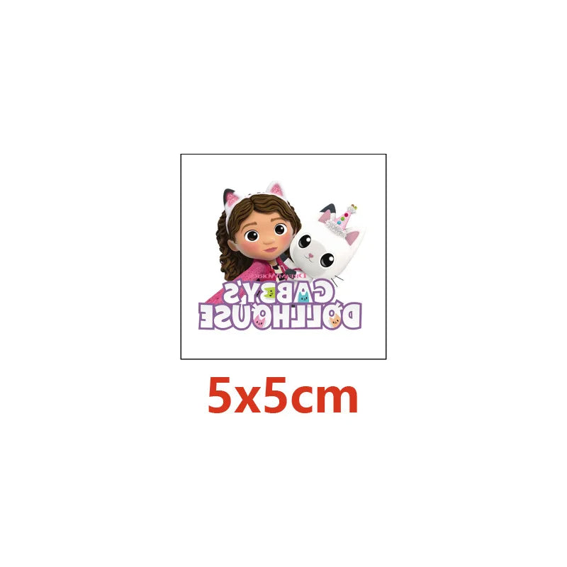Cartoon 20PCS Cute Gabby Dollhouse Cats Tattoo Stickers Kawaii Anime party Waterproof Tattoos Sticker Pack Gift Toy