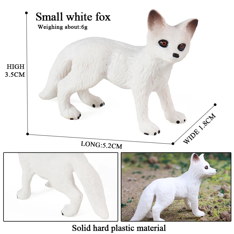 Oenux Arctic South Pole Animals Simulation Penguins Polar Bear Wolf Beluga Whale Action Figures Model Figurine PVC Kid Toy Gift