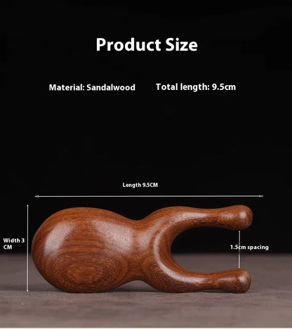 Wooden Gua Sha Facial Tools Head Massager Sandalwood Wood Massage Tool for Face Nose Eye Wood Massage Acupressur Tools