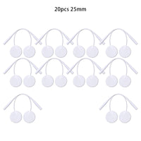 20pcs 25mm white