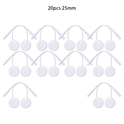 25mm Self-Adhesive Electrode Pads with Conductive Gel for EMS Electric Muscle Stimulator Pulse Massager Replacement Accessory