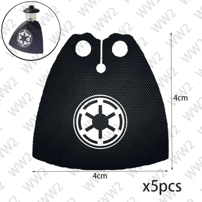 Brick Parts Headgear Clone Soldier Cape Lightsaber Flag Helmet Holes Plain Classic Piece Building Block Toy Accessory Bricklink