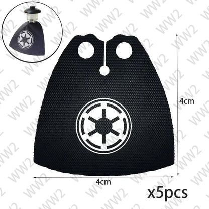 Brick Parts Headgear Clone Soldier Cape Lightsaber Flag Helmet Holes Plain Classic Piece Building Block Toy Accessory Bricklink