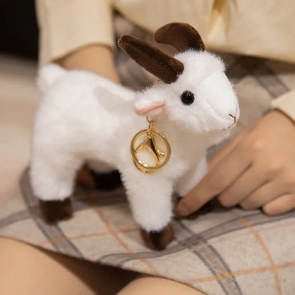 Hot Sale Lifelike Goat Pendant Plush Toys Soft Stuffed Standing Goat Toys Cute Mini Animal Pendant Cool Keyring Bags Decor