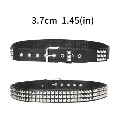 Trend Rivet Belt Heavy Metal Belt Men Women Punk Nightclub Rock Style Belt Jeans Belt Y2K Belt Fashion Decoration Women' Belt