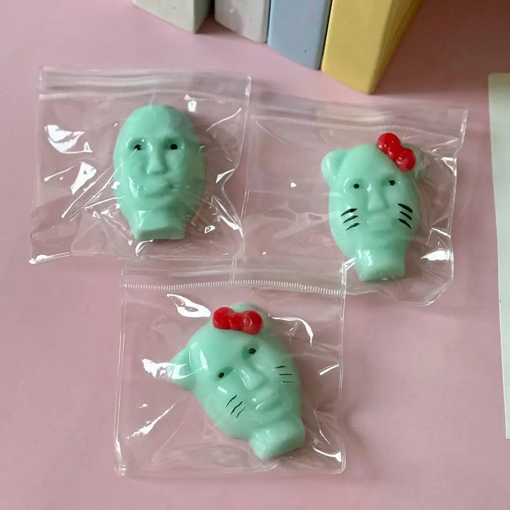 Alien Stress Relief Squeezing Acne Homemade Pinching Toy Super Soft Silicone Abstract Cartoon Reusable Release Rebound Toy