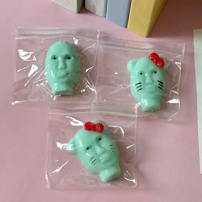Alien Stress Relief Squeezing Acne Homemade Pinching Toy Super Soft Silicone Abstract Cartoon Reusable Release Rebound Toy