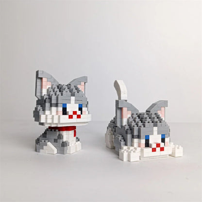 Micro Mini Super Cute Micro Cat Building Kit Tiny Pet Series Doll Figure The Perfect Miniature Gift for Cat Lovers and Girls