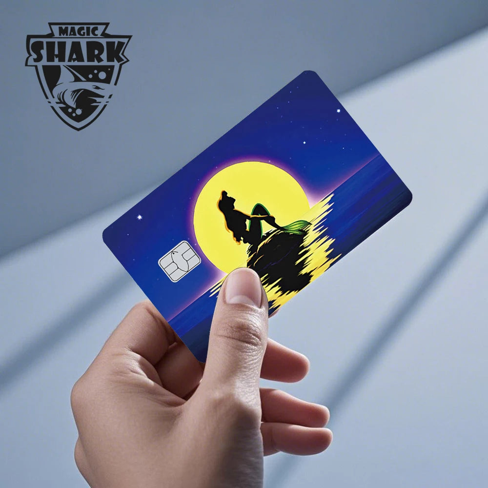 Magic Shark Cartoon Rabbit Warrior Flower Anime Chocolate PVC Sticker Film Skin Cover for Debit Credit Card
