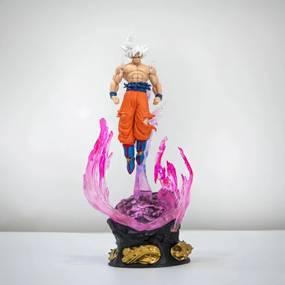 24cm Anime Dragon Ball Son Goku Action Figures Ultra Instinct Super Saiyan Statue Pvc Emit Light Model Boy Toy Collection Gifts