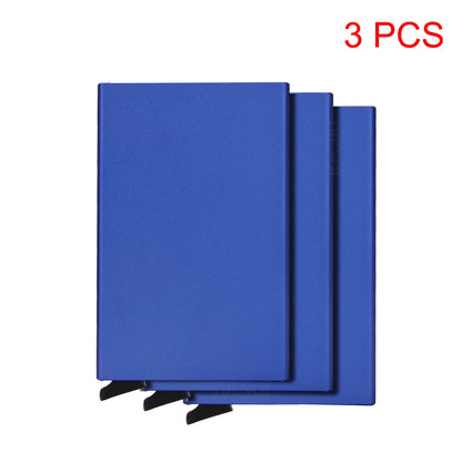 Rfid Smart Wallet Card Holder Metal Thin Slim Men Women Wallets Pop Up Minimalist Wallet Small Black Purse Vallet Walets for Men
