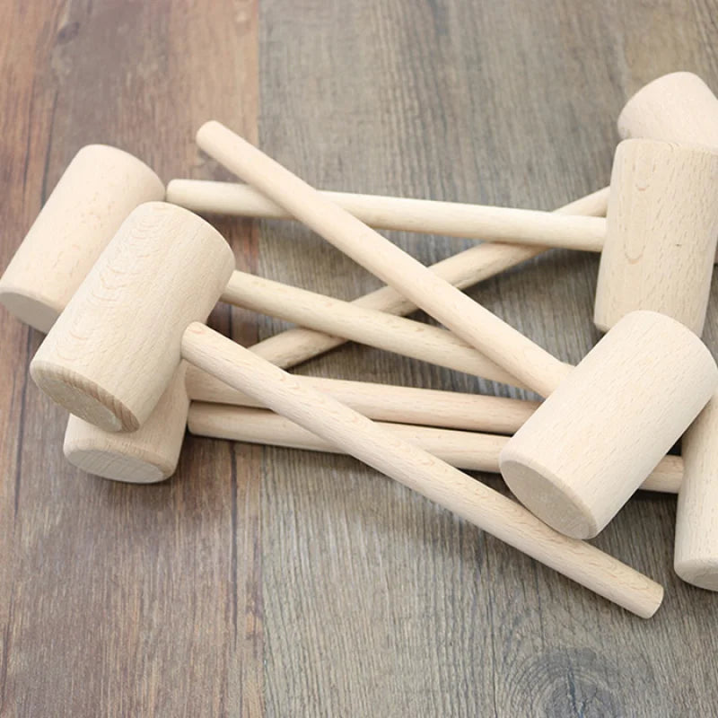 20/10/5 Pcs Mini Wooden Hammer Mallet Cake Demold Tool Jewelry Making Crab Lobster Seafood Crackers Balls Toy Kid Pounding