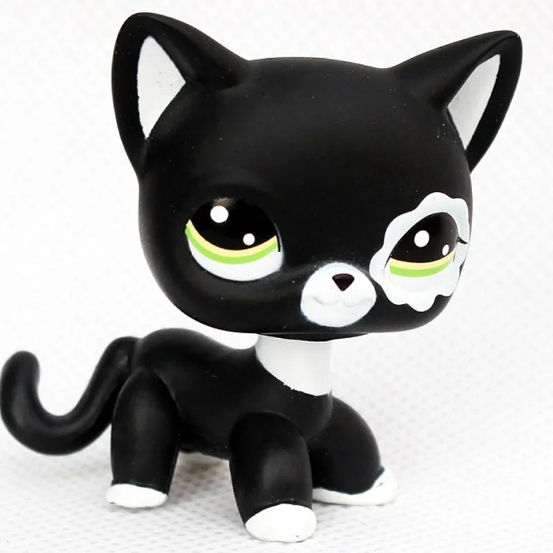Rare pet toy Mini Stands Short Hair Kitten Old Figures Collection Original Bobble head toy lps