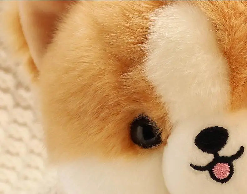 Lifelike Fluffy Dog Stuffed Toy Simulation Puppy Model Shiba Inu Corgi Husky Yorkshire Bichon frise Chow Chow Plush Doll Gifts