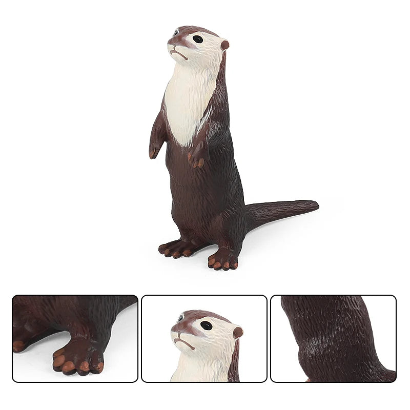 Oenux Wild Animals Simulation Rodent Marmot Mouse Model Squirrel Rat Chinchilla Action Figure Figurine Collection Cute Kid Toy