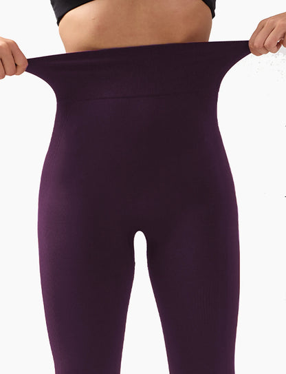 Women's Tight Yoga Seamless Pants, Solid Color Multi-Color Optional, High Waist Belly-Closing Exercise Running Capri Yoga Pants