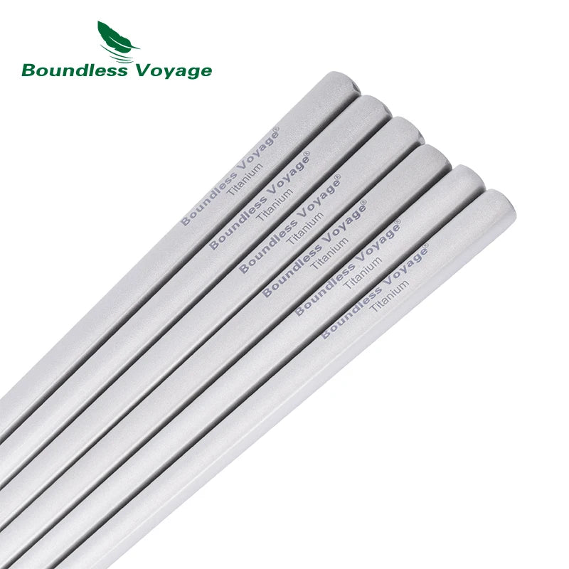 Boundless Voyage Titanium Chopsticks with Carry bag for Convenient Storage & Packing - Utensils for Camping, Hiking & Home