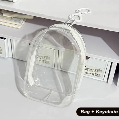 Labubu/SP Protect Case Labubu Sitting Party 15/17cm Cotton Doll Shoulder Pain Bag PVC Storage Bag Labubu Walk Bag Dustproof