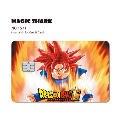 100% New Anime Goku Vegeta Super Saiyan 3M Front Film Skin Sticker Cover for Debit Credit Card