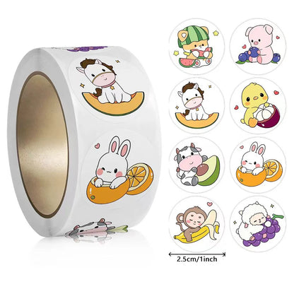 100-500pcs Cartoon Animal Stickers Teacher Reward Stickers for Kids, Party Decoration Sticker for School Classroom Home