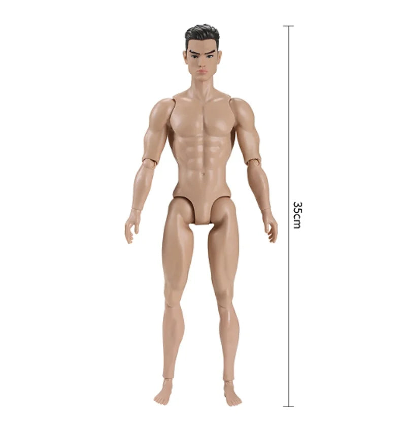30CM Beige Coffee 1/6 Male Yoga Doll Body DIY Dressing Doll Figure Parts Accessories for Collectible Toys