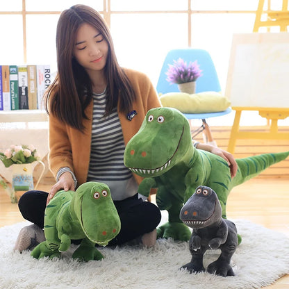 New 40-100cm Dinosaur Plush Toys Cartoon Tyrannosaurus Cute Stuffed Dolls Printing for Kids Children Boys Birthday Gifts Decor