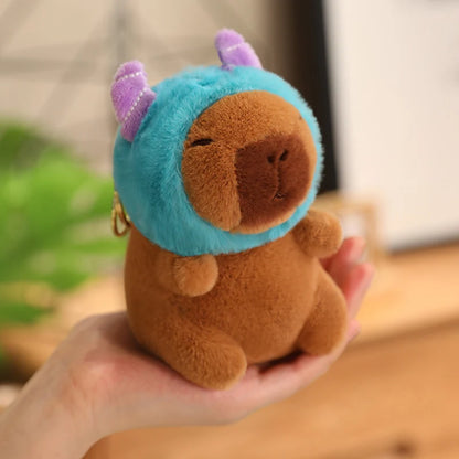 Capybara Plush Toy Pendant Keychain Capibara Cosplay Pokemon Pikachu Disney Stitch Sanrio Kuromi Plushies Stuffed Bag Decor Gift