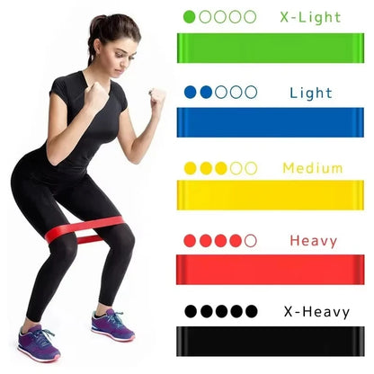 1PC/5PCS Yoga Tension Belt Fitness Elastic Belt Resistance Belt Squat Butt Tension Ring Stretching Exercise