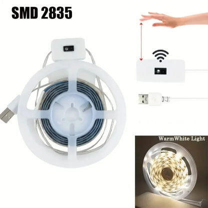 5V LED Under Cabinet Light USB Smart Dimmer Gesture Sensor Switch Control for Cabinet Closet Kitchen Wardrobe Counter Bedroom