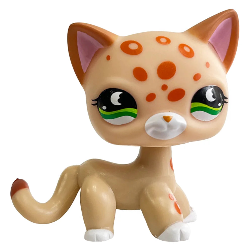 CAT rare pet lps bobble head toys short hair cat standing grey #5 #391 black #336 old original anime figure toys