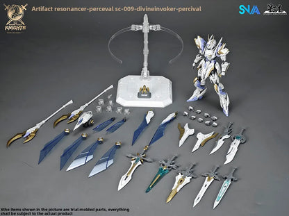 SNAA Knights of The Round Table Percival Tristan Achilles Lancelot Model Kit Collectible Action Figure with Dual Armor Modes