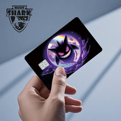 Magic Shark Holographic Laser Mewtwo Snorlax Pikachu Gengar Credit Debit Bank Film Skin Sticker Front Cover