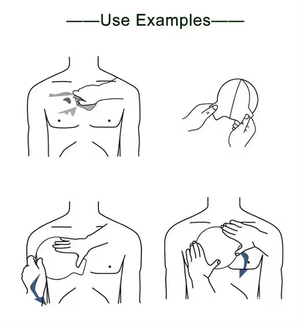 Chest Seal Life-Saving Wound Care for Emergency or Tactical Situations Advanced Adhesive Sterile Transparent Lightweight Vent