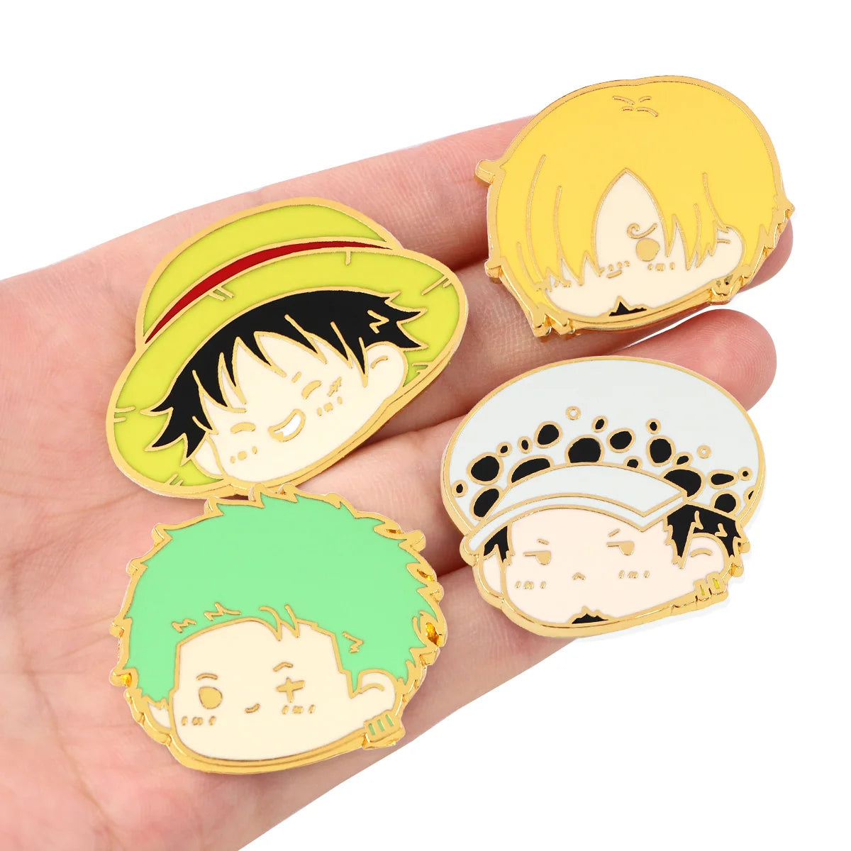 Japanese Anime Enamel Pin Cute Lapel Pin Devil Fruit Brooches for Backpack Manga Badges Jewelry Accessories