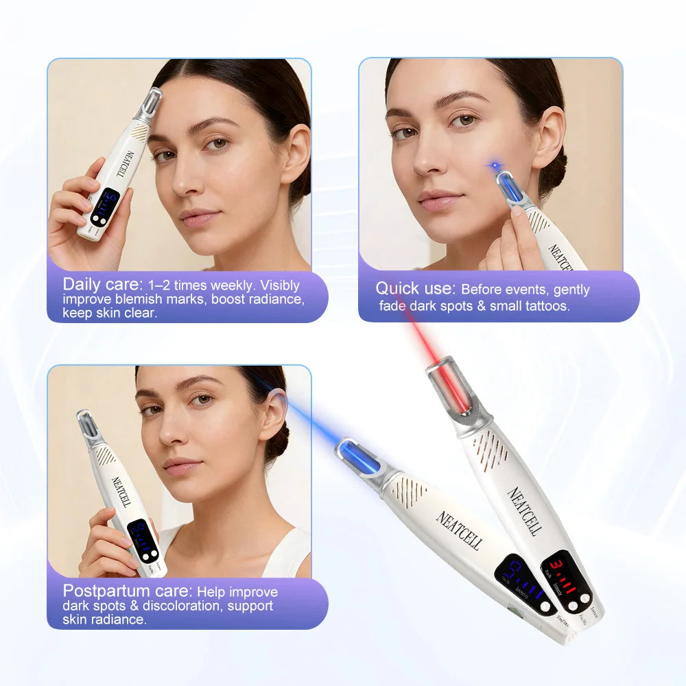 Picosecond Laser Pointer for Mole Removal Dark Spot Removal Pen Tattoo Acne Skin Pigment Portable Removal Machine Beauty Device