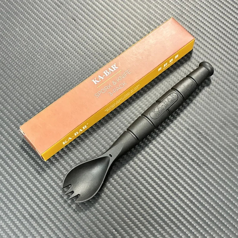 Tactical Mini Cutlery Set EDC Outdoor Multi-Function Tool Fork Spoon Knife Combo Camping Hiking Essential Gear