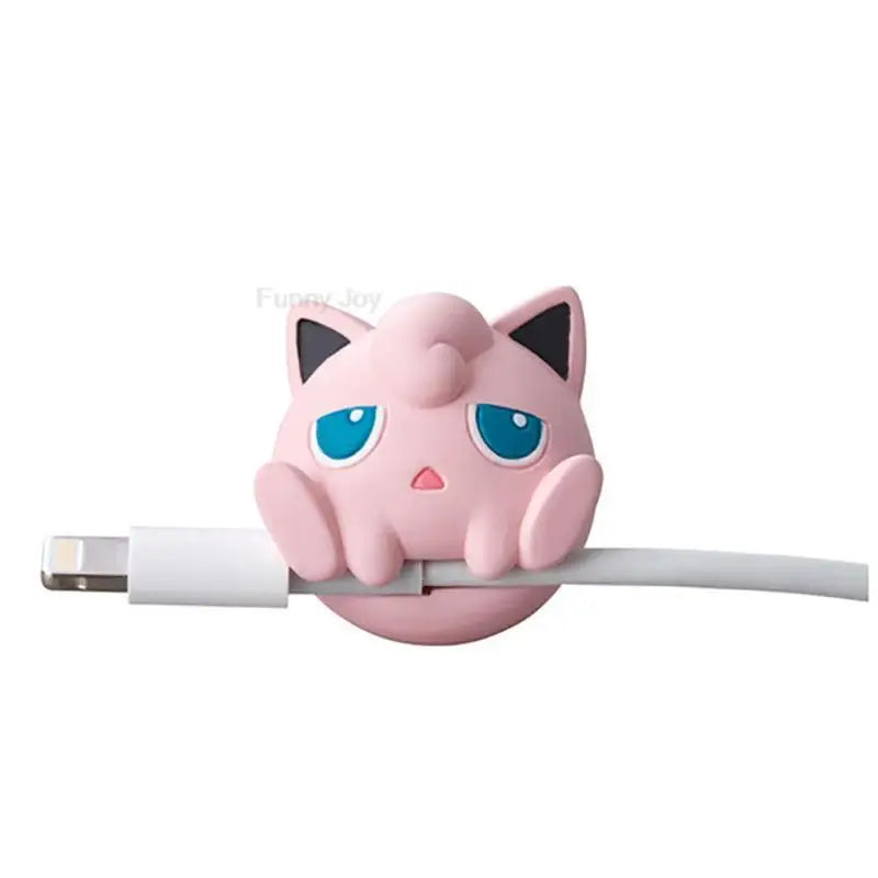 Hot Anime Figure Usb Protective Case Cable Bite Pikachu Cup Pet Eevee Dolls Meow Jigglypuff Accessories Toy Gift