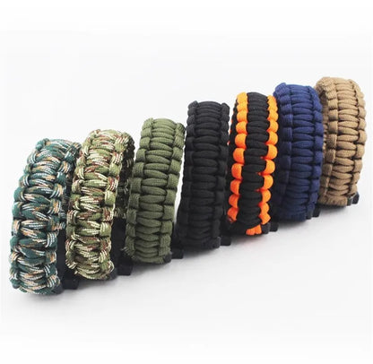 Five In One Compass Bracelet With Flint Seven Core Paracord Bracelet Inginiter Outdoor Survival Hiking Camping Tools