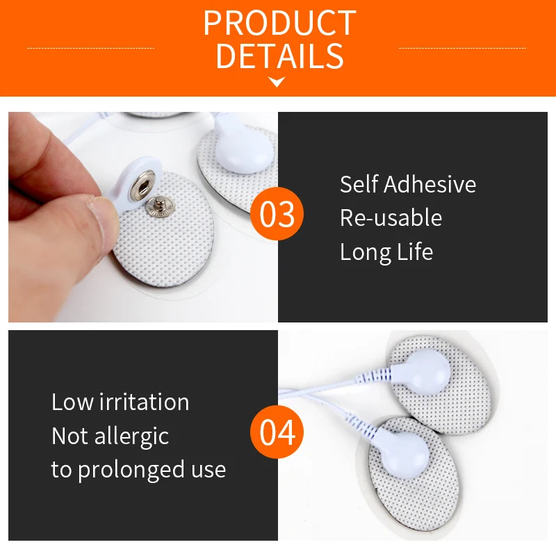 30/50/100pcs Electrode Pads Low Frequency Massager EMS Tens Machine Digital Massager Tools