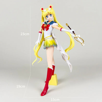 Funny Joy Anime Figures Female Warrior Moon Hare Doll Charm Angel Sailor  Hare Kawaii  PVC Model Cake Decoration Gift For Girls