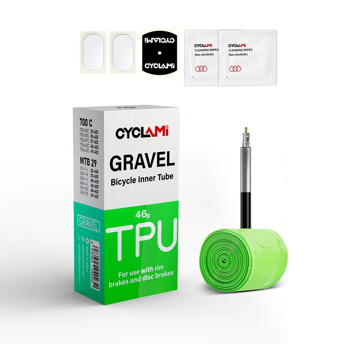 CYCLAMI Ultralight Road MTB 29 Bike TPU Inner Tube Tire French Valve FV 45mm For Gravel 700C 32C 35C 37C 40C 47C Super Light