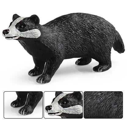 Oenux Forest Wild Animals Badger Brock Tapirus indicus Beaver Anteater Action Figures Model PVC Collection Education Kid Toy