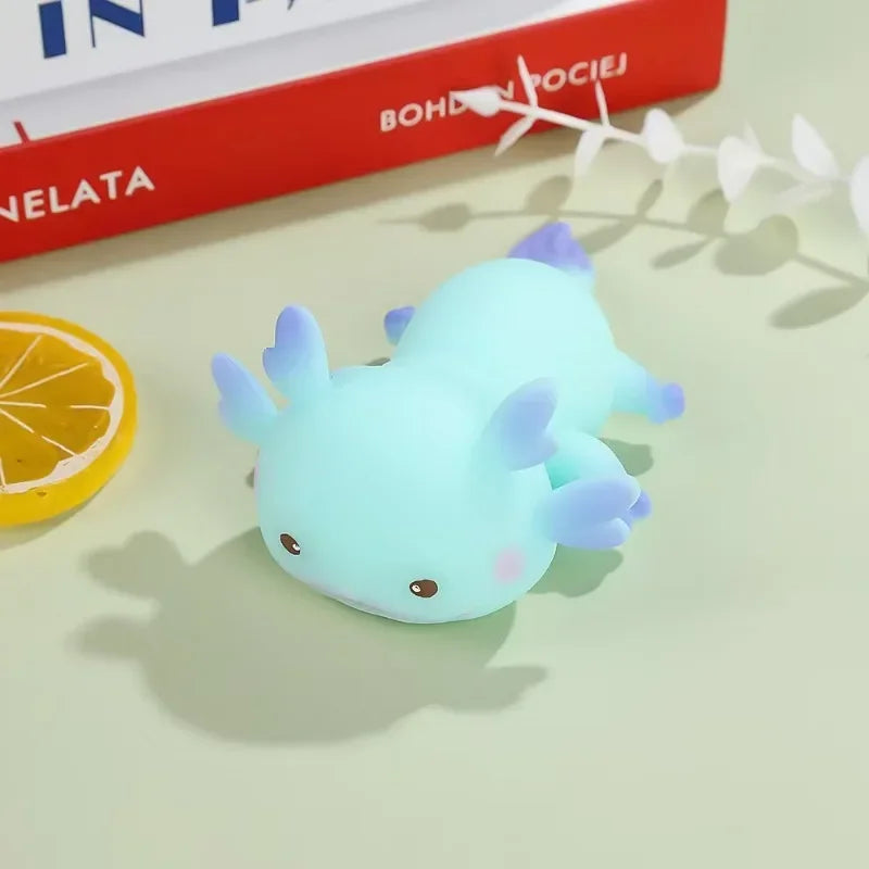 Axolotl Squeeze Ball Cute Fish Relax Cartoon Antistress Squishy Stress Relief Slow Rising For Adult Kids Stretch Toys